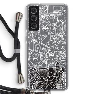 CaseCompany Vexx City #2: Samsung Galaxy S21 FE Transparant Hoesje met koord