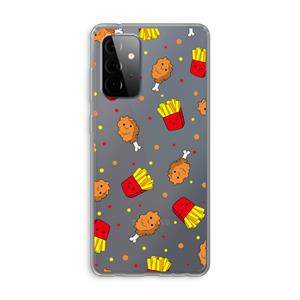 CaseCompany Chicken 'n Fries: Samsung Galaxy A72 Transparant Hoesje