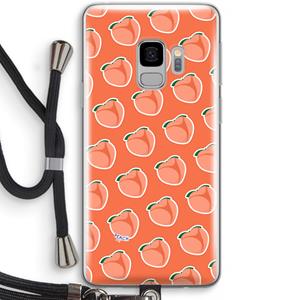 CaseCompany Just peachy: Samsung Galaxy S9 Transparant Hoesje met koord
