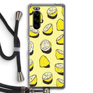 CaseCompany When Life Gives You Lemons...: Sony Xperia 5 Transparant Hoesje met koord