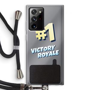 CaseCompany Victory Royale: Samsung Galaxy Note 20 Ultra / Note 20 Ultra 5G Transparant Hoesje met koord