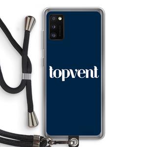CaseCompany Topvent Navy: Samsung Galaxy A41 Transparant Hoesje met koord