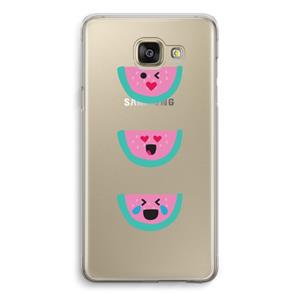 CaseCompany Smiley watermeloen: Samsung Galaxy A5 (2016) Transparant Hoesje