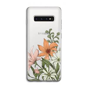 CaseCompany Floral bouquet: Samsung Galaxy S10 4G Transparant Hoesje