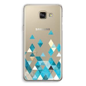 CaseCompany Gekleurde driehoekjes blauw: Samsung Galaxy A5 (2016) Transparant Hoesje