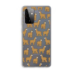 CaseCompany Alpacas: Samsung Galaxy A72 Transparant Hoesje