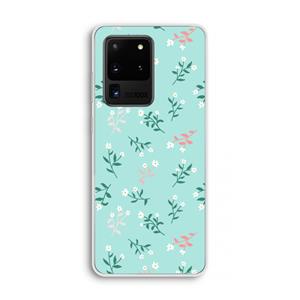 CaseCompany Small white flowers: Samsung Galaxy S20 Ultra Transparant Hoesje