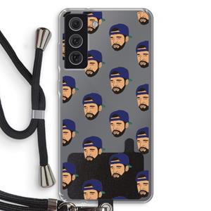 CaseCompany Drake Away: Samsung Galaxy S21 FE Transparant Hoesje met koord