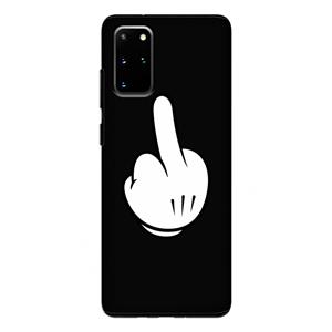 CaseCompany Middle finger black: Samsung Galaxy S20 Plus Tough Case