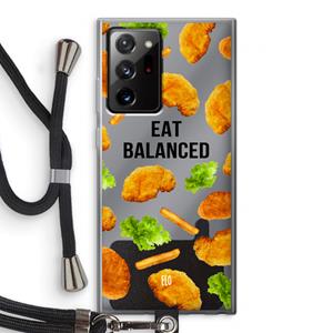 CaseCompany Eat Balanced: Samsung Galaxy Note 20 Ultra / Note 20 Ultra 5G Transparant Hoesje met koord