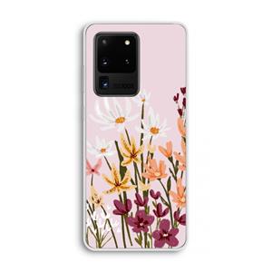 CaseCompany Painted wildflowers: Samsung Galaxy S20 Ultra Transparant Hoesje