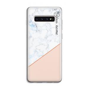 CaseCompany Marmer in stijl: Samsung Galaxy S10 4G Transparant Hoesje
