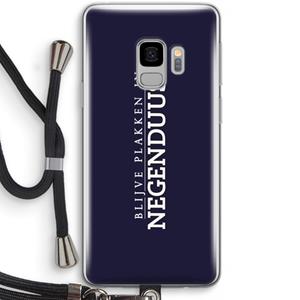 CaseCompany Blijve plakken in Negenduust: Samsung Galaxy S9 Transparant Hoesje met koord