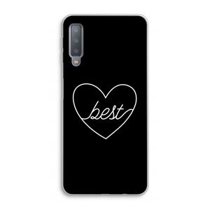CaseCompany Best heart black: Samsung Galaxy A7 (2018) Transparant Hoesje