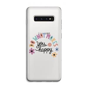 CaseCompany Happy days: Samsung Galaxy S10 4G Transparant Hoesje