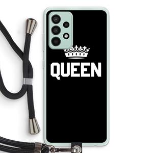 CaseCompany Queen zwart: Samsung Galaxy A52s 5G Transparant Hoesje met koord
