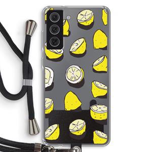 CaseCompany When Life Gives You Lemons...: Samsung Galaxy S21 FE Transparant Hoesje met koord