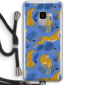 CaseCompany Luipaard: Samsung Galaxy S9 Transparant Hoesje met koord