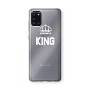CaseCompany King zwart: Samsung Galaxy A31 Transparant Hoesje