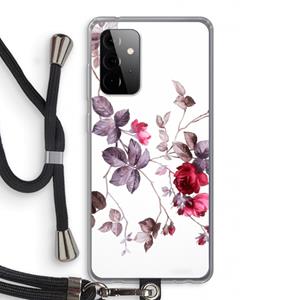 CaseCompany Mooie bloemen: Samsung Galaxy A72 5G Transparant Hoesje met koord