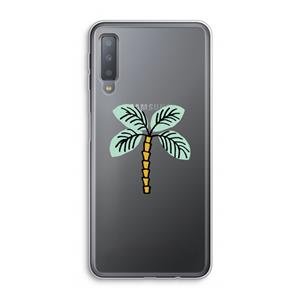 CaseCompany Palmboom: Samsung Galaxy A7 (2018) Transparant Hoesje