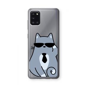 CaseCompany Cool cat: Samsung Galaxy A31 Transparant Hoesje