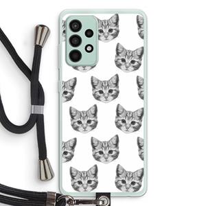 CaseCompany Kitten: Samsung Galaxy A52s 5G Transparant Hoesje met koord