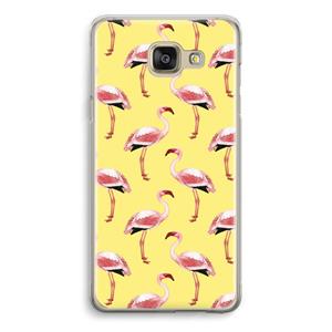 CaseCompany Flamingo's geel: Samsung Galaxy A5 (2016) Transparant Hoesje