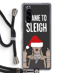 CaseCompany Came To Sleigh: Sony Xperia 5 Transparant Hoesje met koord