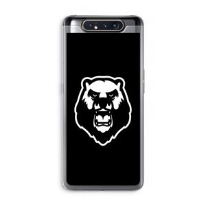 CaseCompany Angry Bear (black): Samsung Galaxy A80 Transparant Hoesje