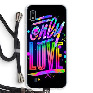 CaseCompany Only Love: Samsung Galaxy A10 Transparant Hoesje met koord