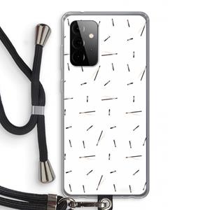 CaseCompany Hipster stripes: Samsung Galaxy A72 5G Transparant Hoesje met koord