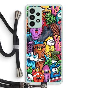 CaseCompany Vexx Mixtape: Samsung Galaxy A52s 5G Transparant Hoesje met koord