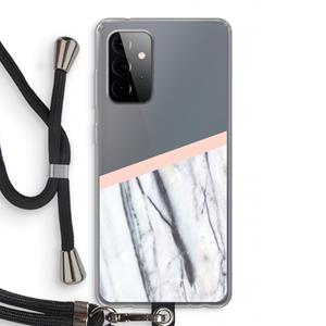 CaseCompany A touch of peach: Samsung Galaxy A72 5G Transparant Hoesje met koord