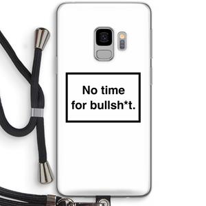 CaseCompany No time: Samsung Galaxy S9 Transparant Hoesje met koord