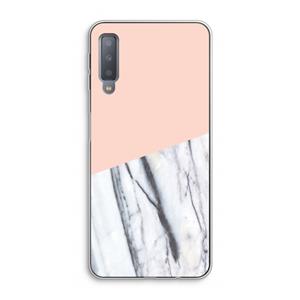 CaseCompany A touch of peach: Samsung Galaxy A7 (2018) Transparant Hoesje