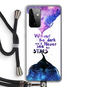CaseCompany Stars quote: Samsung Galaxy A72 5G Transparant Hoesje met koord