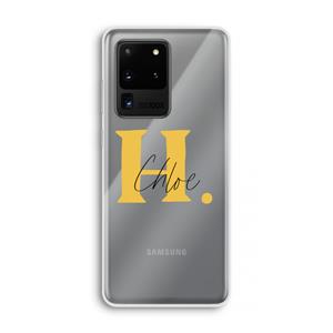 CaseCompany Amber Script: Samsung Galaxy S20 Ultra Transparant Hoesje