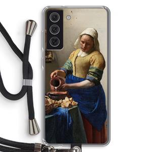 CaseCompany The Milkmaid: Samsung Galaxy S21 FE Transparant Hoesje met koord