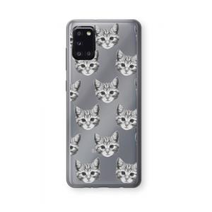 CaseCompany Kitten: Samsung Galaxy A31 Transparant Hoesje