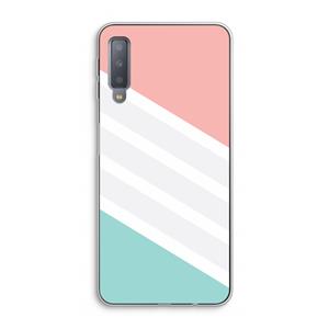 CaseCompany Strepen pastel: Samsung Galaxy A7 (2018) Transparant Hoesje