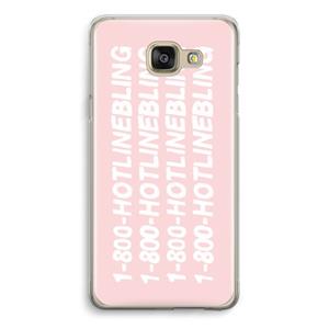 CaseCompany Hotline bling pink: Samsung Galaxy A5 (2016) Transparant Hoesje