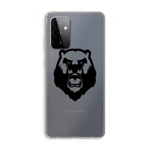 CaseCompany Angry Bear (black): Samsung Galaxy A72 Transparant Hoesje
