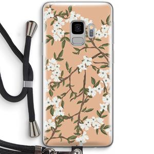 CaseCompany Blossoming spring: Samsung Galaxy S9 Transparant Hoesje met koord