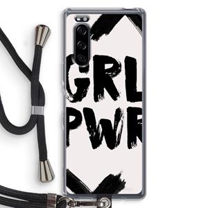 CaseCompany Girl Power #2: Sony Xperia 5 Transparant Hoesje met koord