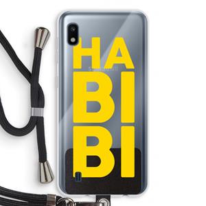 CaseCompany Habibi Blue: Samsung Galaxy A10 Transparant Hoesje met koord
