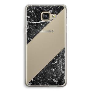 CaseCompany Zwart marmer: Samsung Galaxy A5 (2016) Transparant Hoesje