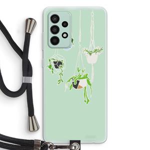 CaseCompany Hang In There: Samsung Galaxy A52s 5G Transparant Hoesje met koord