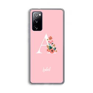 CaseCompany Pink Bouquet: Samsung Galaxy S20 FE / S20 FE 5G Transparant Hoesje