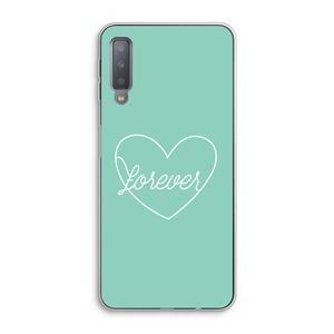 CaseCompany Forever heart pastel: Samsung Galaxy A7 (2018) Transparant Hoesje